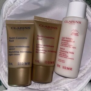Clarins Nutri-Lumière Moisturizer Set - Gold and White